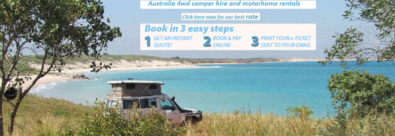 https://www.australia4wdrentals.com/ for  a 4wd camper hire in Australia for 2 to 5 people with the camping  gear included to do some of the unsealed off road recognised tracks from the Stuart Highway on your trip from Darwin to Alice  Springs or  keep to the sealed roads with our best price of the day 2-4-6 berth economy campervans and premium luxury motorhomes rentals in Australia.